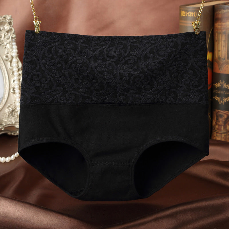 Jacquard High Waist Cotton Panties – Breathable, Supportive & Elegantly Shaped