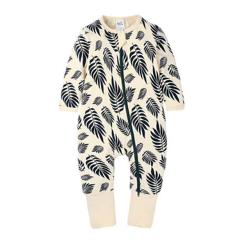 Long Sleeve Baby Romper | Soft Cotton Zipper Jumpsuit
