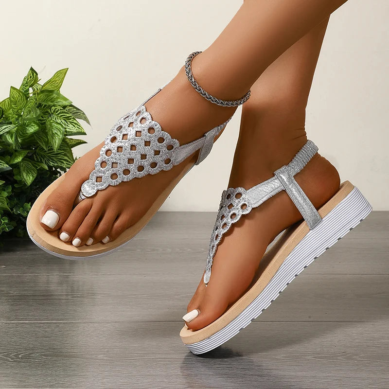 Chic Summer Fashion Hollow Out Clip Toe Women Shoes