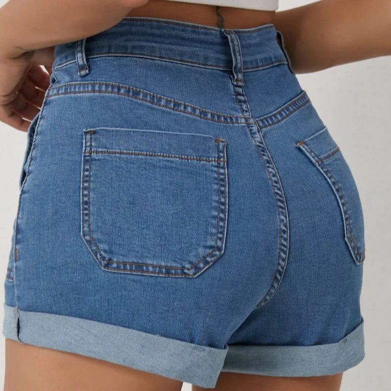 Denim Fashion Street Style Fashionable Shorts for Women