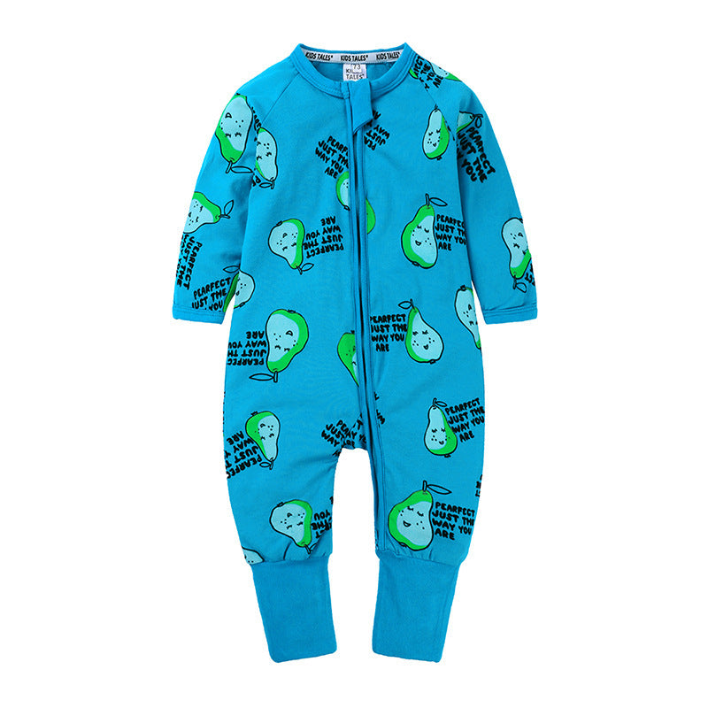 Long Sleeve Baby Romper | Soft Cotton Zipper Jumpsuit