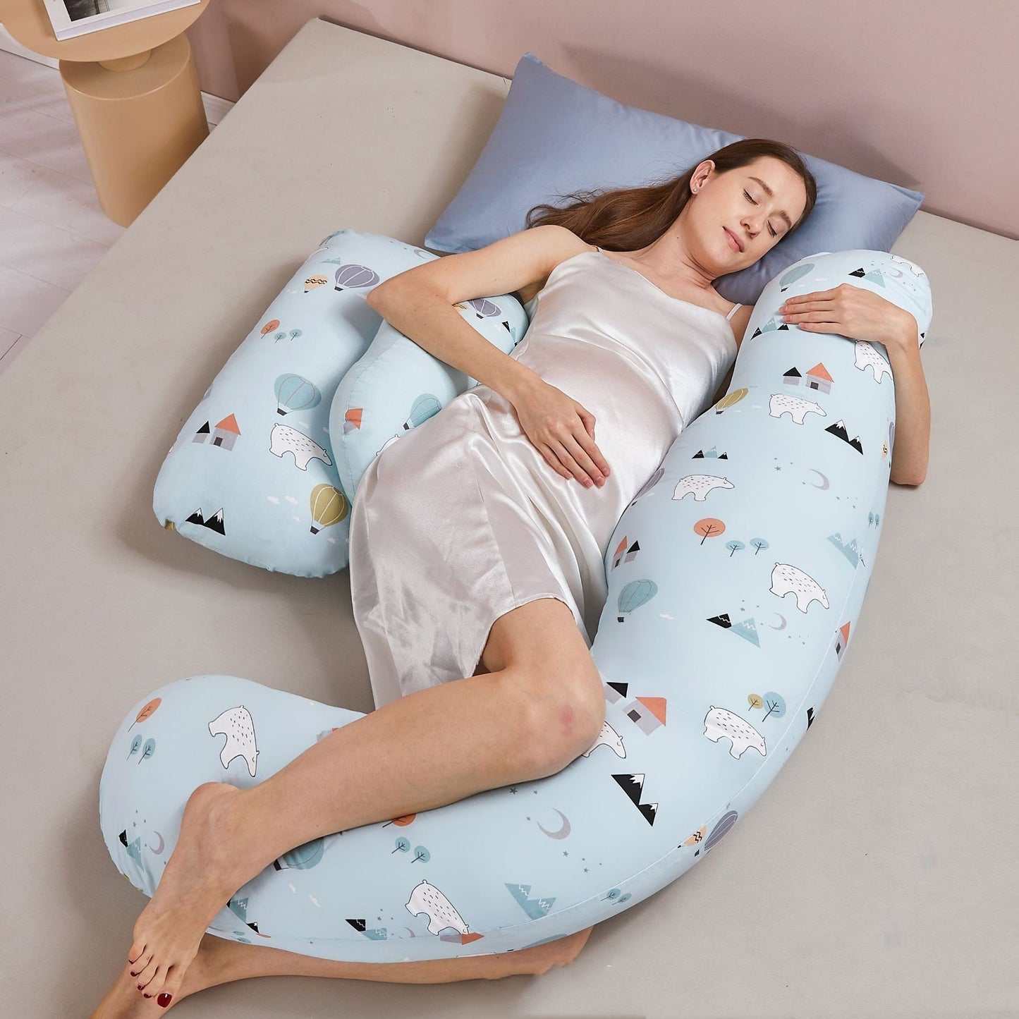 Summer Tencel Maternity Pillow – Side Sleeping & Abdominal Support