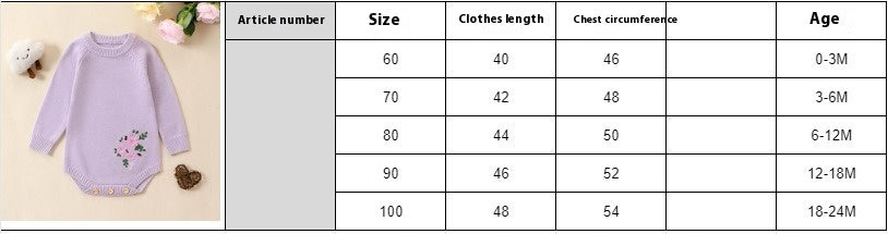 Lavender Purple Long Sleeve Baby Jumpsuit – Soft & Stylish Everyday Comfort