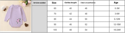 Lavender Purple Long Sleeve Baby Jumpsuit – Soft & Stylish Everyday Comfort