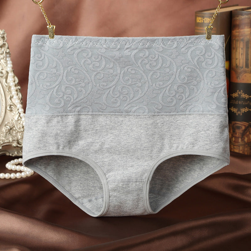 Jacquard High Waist Cotton Panties – Breathable, Supportive & Elegantly Shaped