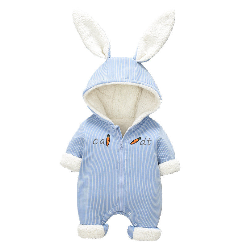 Winter Cotton Baby Jumpsuit with Hood