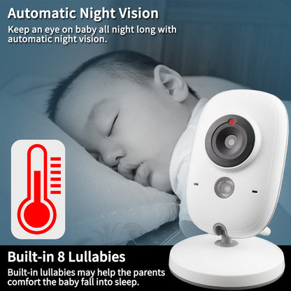 Portable Baby Monitor with Night Vision – LCD Screen & Two-Way Audio for Infants