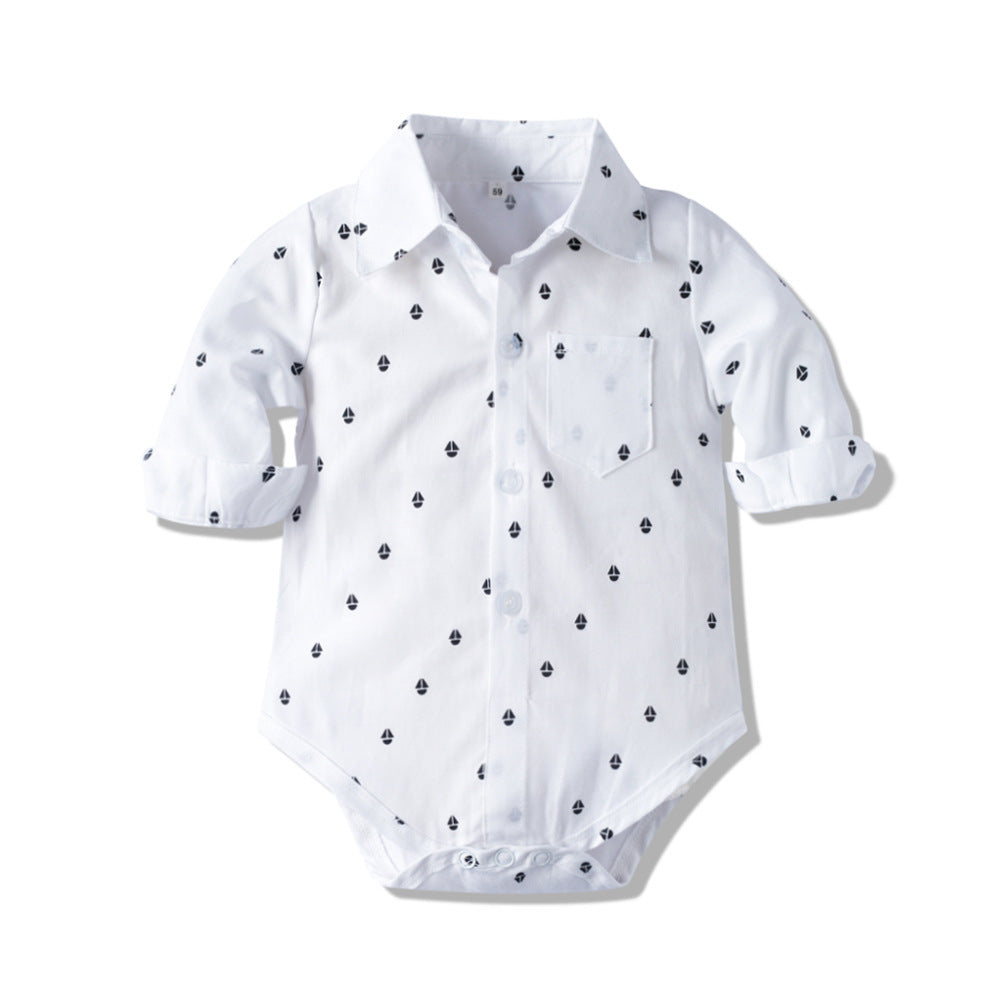 Gentleman's Cotton Romper Suit – Soft & Comfortable for Babies