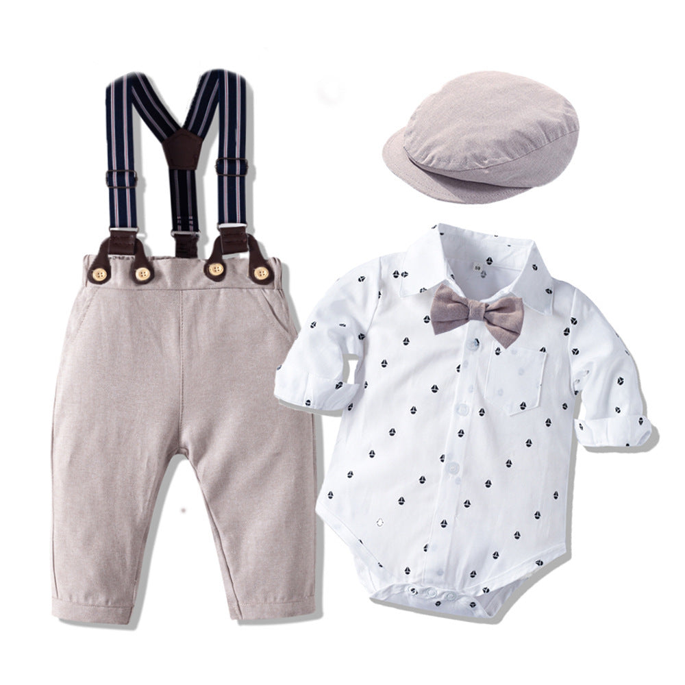 Gentleman's Cotton Romper Suit – Soft & Comfortable for Babies