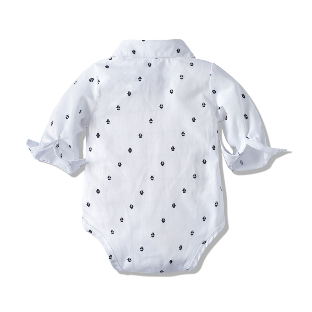 Gentleman's Cotton Romper Suit – Soft & Comfortable for Babies
