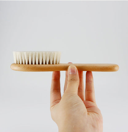 Premium Beech Wood Wool Brush Set – Gentle Fabric Care for Delicates