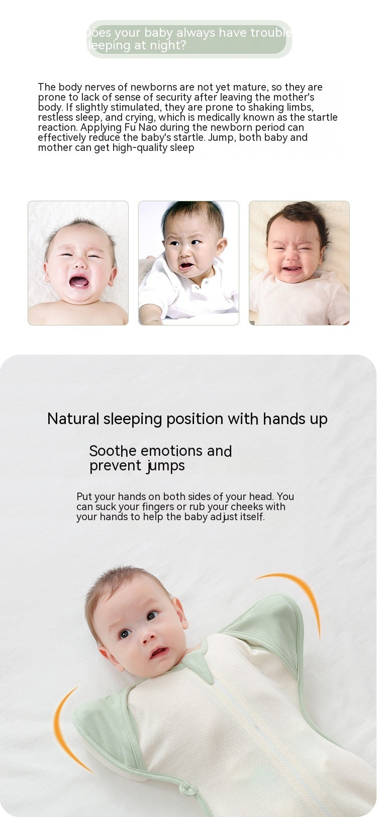Organic Cotton Baby Sleeping Bag – Breathable All-Season Sleep Sack for Infants