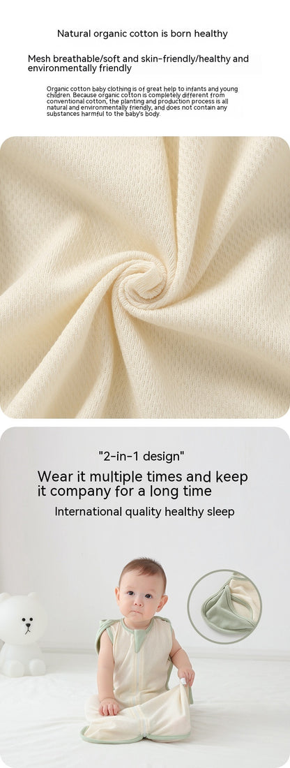 Organic Cotton Baby Sleeping Bag – Breathable All-Season Sleep Sack for Infants