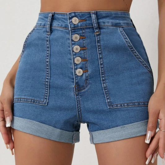 Denim Fashion Street Style Fashionable Shorts for Women
