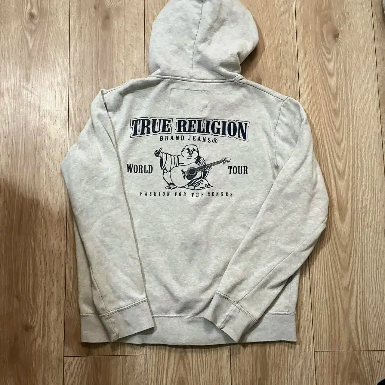 TRUE RELIGION Brand Unisex Buddha Statue Zipper Hoodie Y2K American Retro Large Size Sweatshirt