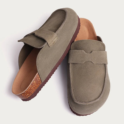 New Suede Clogs & Slippers – Soft Summer Cork Mules for Men & Women | Non-Slip Outdoor Beach & Home Shoes