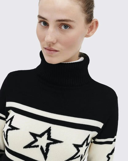 Big Stars Decoration High Neck Cool Sweaters