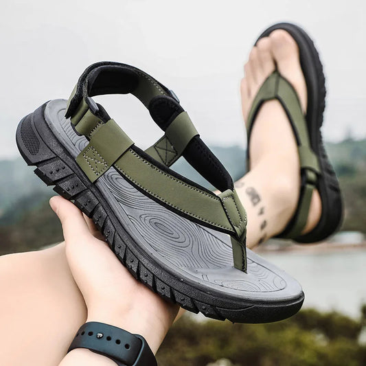 Summer Men's Casual Beach Sandals – Waterproof Non-Slip Sports Slides | Hard-Wearing Flip Flops for Men