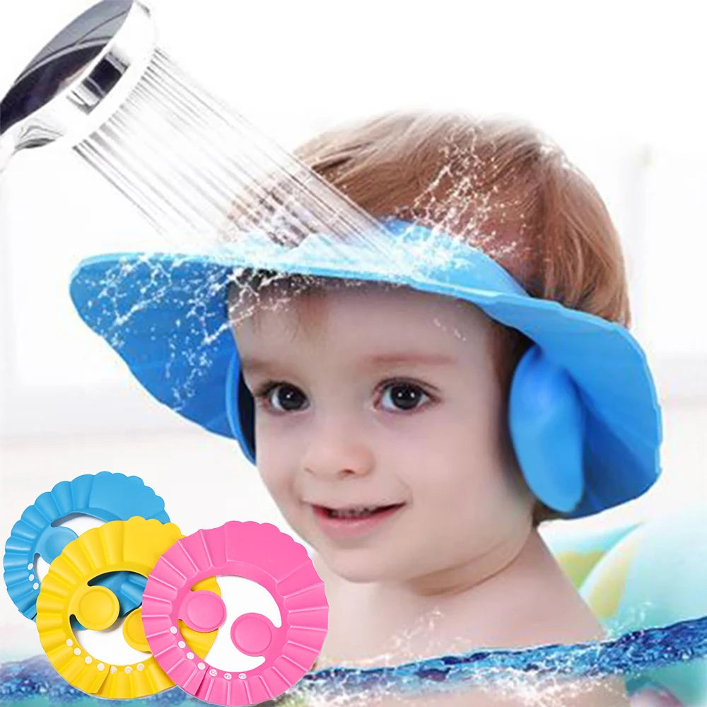 Adjustable Baby Shower Cap – Fun & Protective Bath Time Accessory