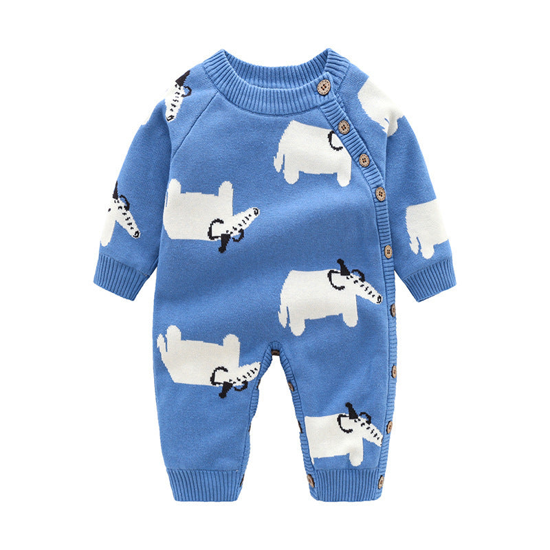 Christmas-Themed Cotton Baby Onesie – Adorable Korean Style for Holiday Cheer