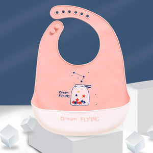 Waterproof Silicone Baby Bib – 3D Food Catcher Pocket