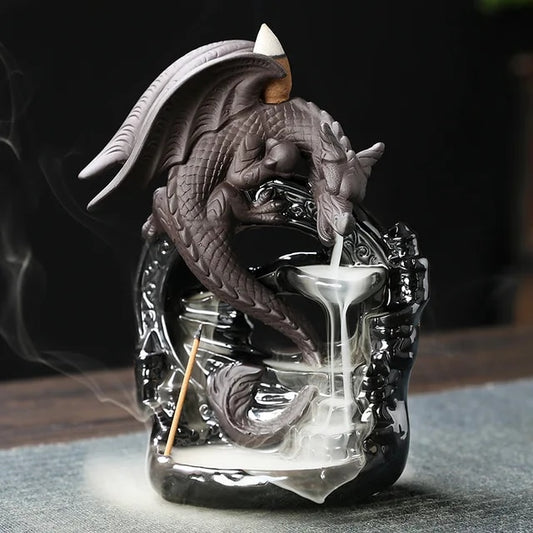 Ceramic Vintage Dragon Backflow Incense Burner