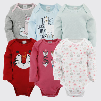 Long Sleeve Triangle Crawl Cotton Jumpsuit – Casual Baby Outfit