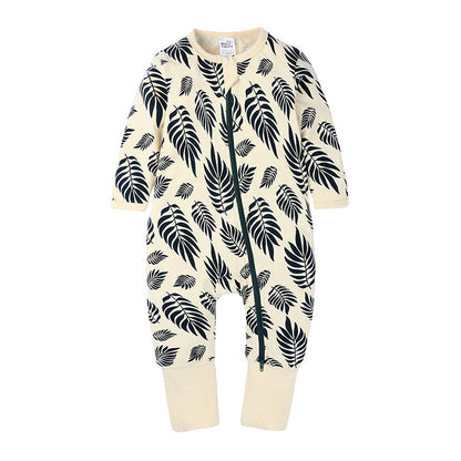 Long Sleeve Baby Romper | Soft Cotton Zipper Jumpsuit