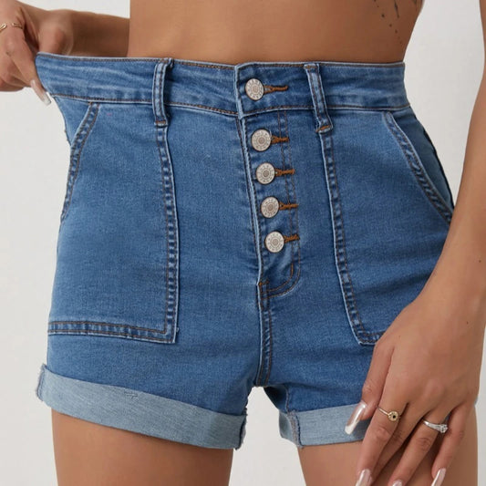 Denim Fashion Street Style Fashionable Shorts for Women