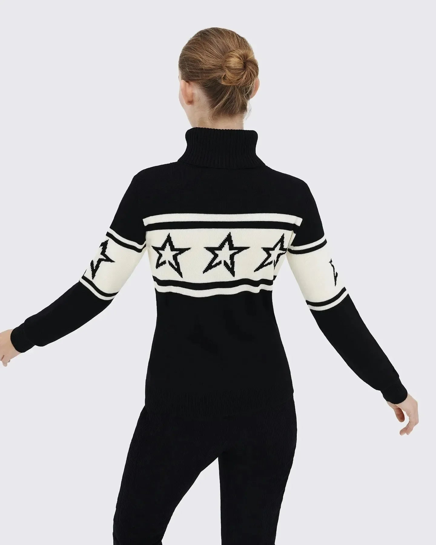 Big Stars Decoration High Neck Cool Sweaters