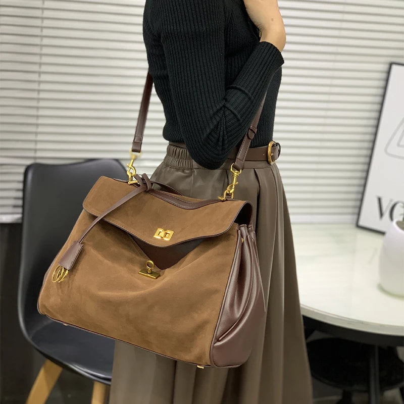 Popular Retro Style Suede Messenger Bags