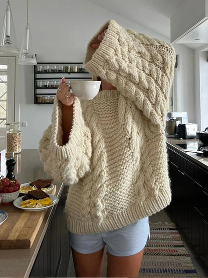 Super Oversized Autumn Winter Crochet Knitted Sweater