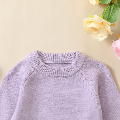 Lavender Purple Long Sleeve Baby Jumpsuit – Soft & Stylish Everyday Comfort
