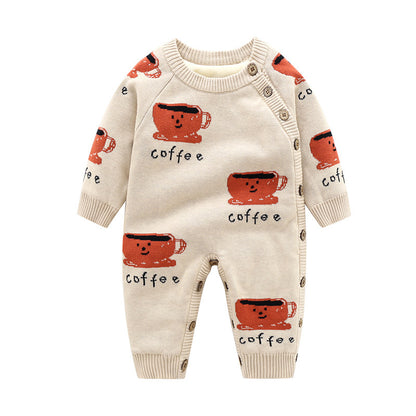 Christmas-Themed Cotton Baby Onesie – Adorable Korean Style for Holiday Cheer