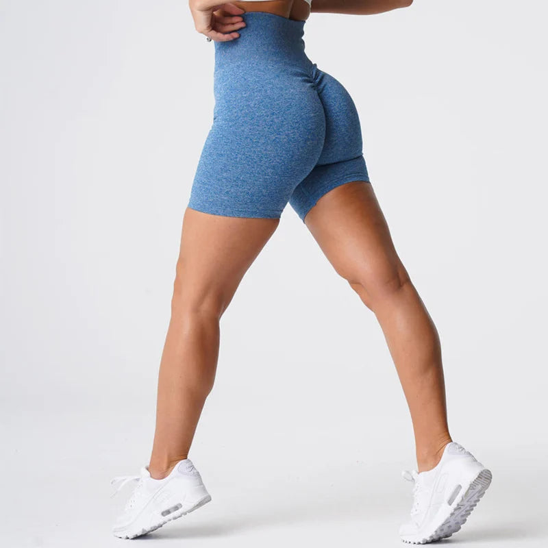 Women's Scrunch Butt Biker Shorts – High-Waist Seamless Booty Lifting Leggings for Fitness & Gym