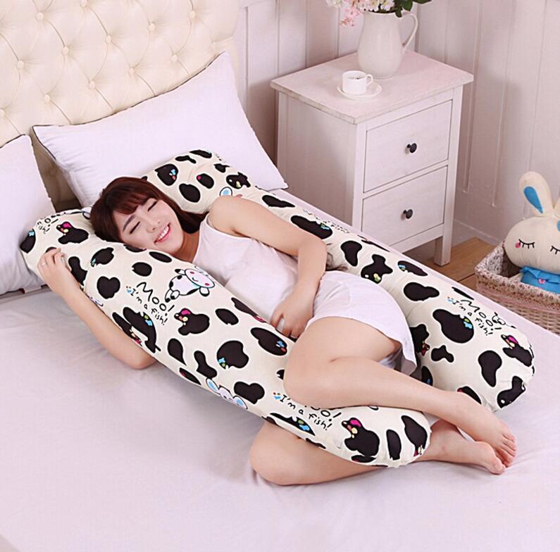 Pregnancy & Maternity Body Pillow – Full Body Support with Removable Cotton Cover