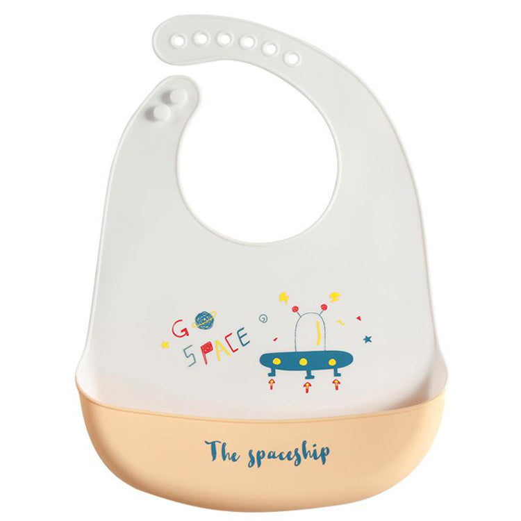 Waterproof Silicone Baby Bib – 3D Food Catcher Pocket