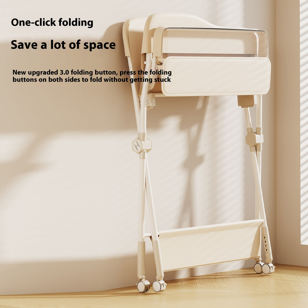 Multifunctional Foldable Baby Diaper Changing Table – Portable Adjustable Twin Bed with Storage