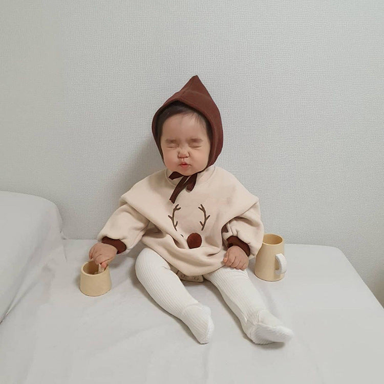 Korean Style Baby Cotton Coverall – Thick & Cozy Pullover