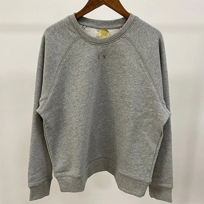 Women's Winter Fleece Sweatshirt – Round Neck Cotton Pullover with Diamante Wings