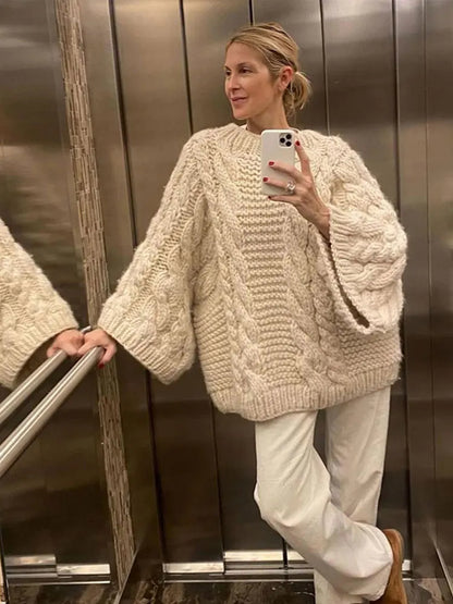 Super Oversized Autumn Winter Crochet Knitted Sweater