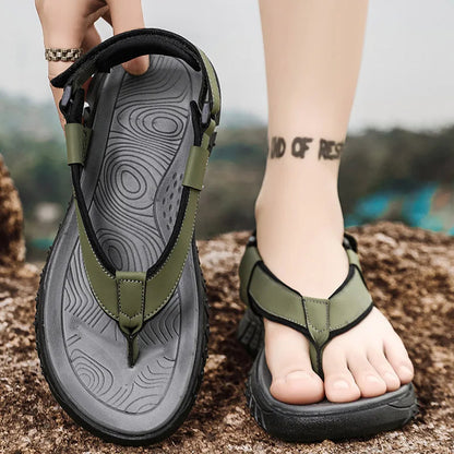 Summer Men's Casual Beach Sandals – Waterproof Non-Slip Sports Slides | Hard-Wearing Flip Flops for Men