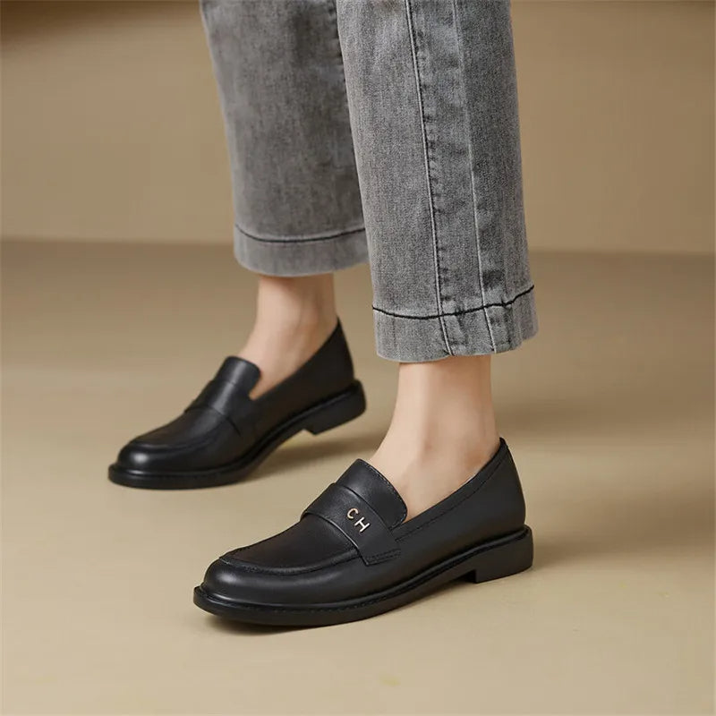 New Spring Women's Fashion Rainbow Loafers – Round Toe Chunky Shoes | Versatile Women Pumps