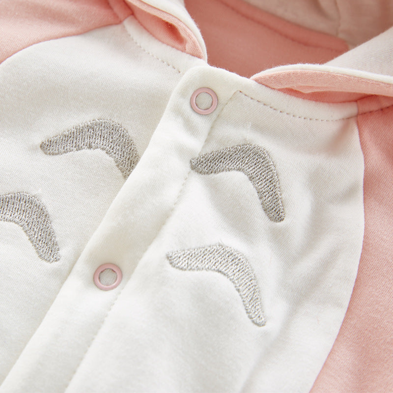 Baby Cartoon Hooded Romper – Cozy, Adorable & Perfect for Cold Days
