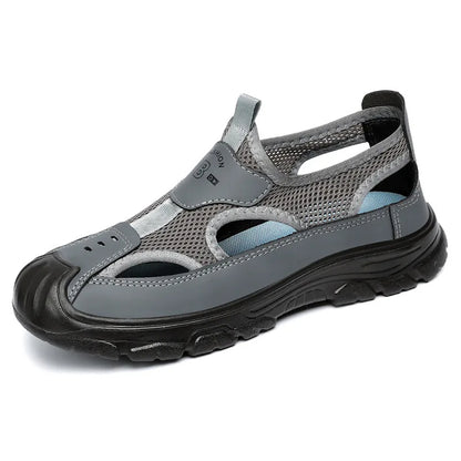 New Summer Men's Mesh Sandals – Breathable Soft Sole Slip-On Shoes | Lightweight & Non-Slip Casual Footwear