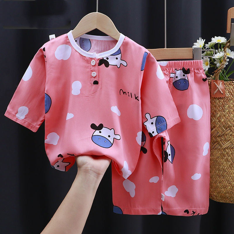 Colorful Cartoon Kids Pajamas Set – Comfortable & Soft Polyvinyl Fiber