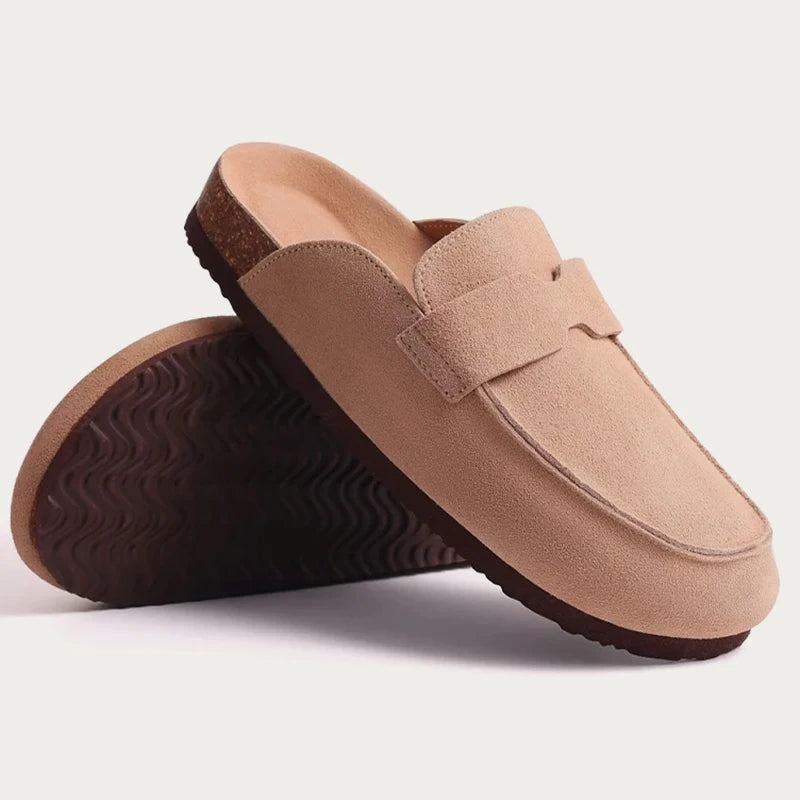 New Suede Clogs & Slippers – Soft Summer Cork Mules for Men & Women | Non-Slip Outdoor Beach & Home Shoes