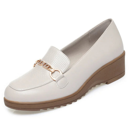 Spring Summer Fashion Soft Leather Women Loafers Flat Shoes