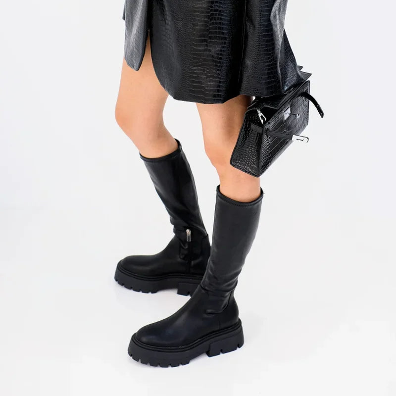 Super Strong Platform Knee High Rider Long Boots