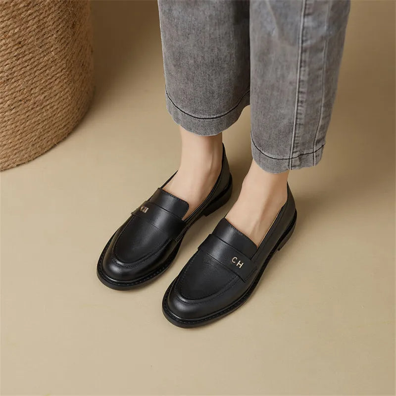 New Spring Women's Fashion Rainbow Loafers – Round Toe Chunky Shoes | Versatile Women Pumps